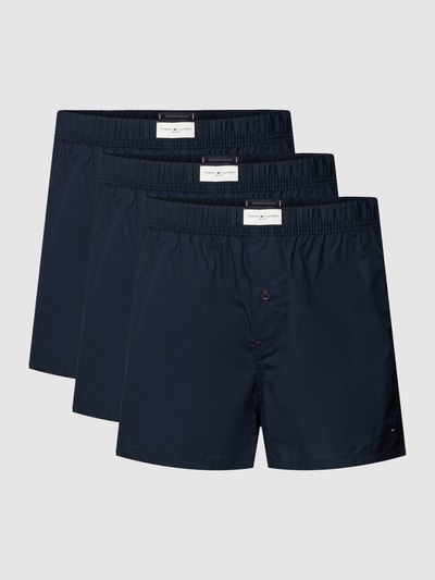 Tommy Hilfiger Boxershorts mit Label-Stitching im 3er-Pack Dunkelblau 1