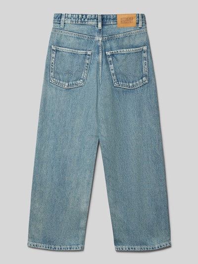 Productfoto, lichtblauwe kinderen Jeans van puur katoen, relaxed fit, model 'ALEX' van JACK & JONES, used-look, bandwijdte 34 cm, binnenbeenlengte 58 cm