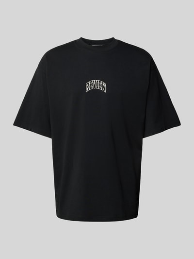 REVIEW T-shirt z nadrukiem z logo Czarny 2