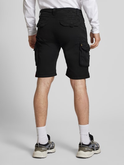 Alpha Industries Regular Fit Cargoshorts mit Label-Stitching Modell 'CREW SHORT' Black 5