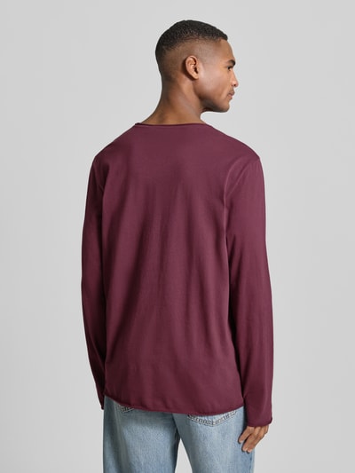 Armedangels Relaxed Fit Langarmshirt aus reiner Bio-Baumwolle Modell 'MAARKOS' Bordeaux 5