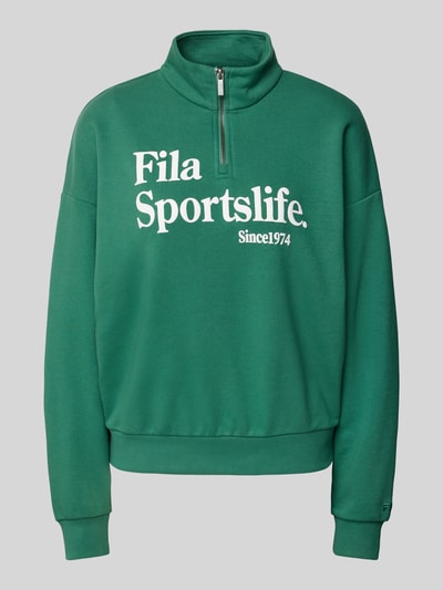 FILA Oversized sweatshirt met opstaande kraag model 'LACHY' Groen - 2