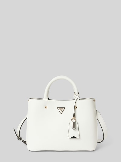 Guess Handtasche mit Label-Applikation Modell 'MERIDIAN' Weiss 1