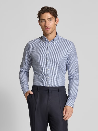 Jake*s Regular Fit Freizeithemd mit Button-Down-Kragen Bleu 4