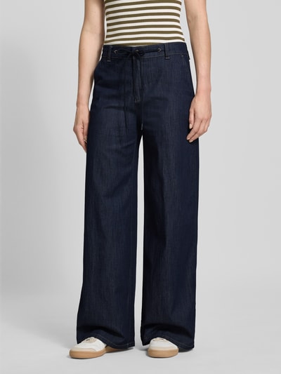 MAC Straight leg jeans met tunnelkoord, model 'CHarly' Donkerblauw - 4