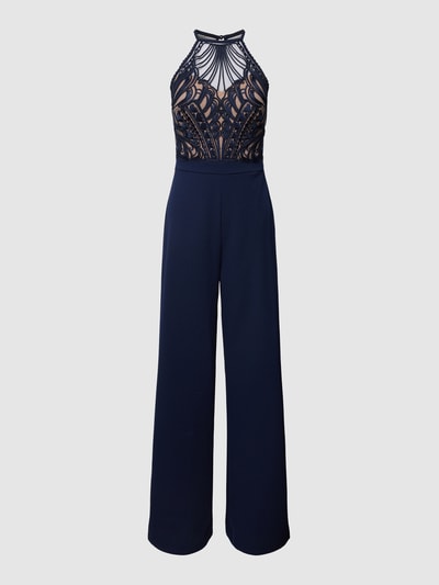 Lipsy Jumpsuit mit Lochmuster Marine 2