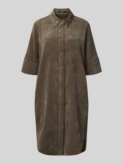 OPUS Knielange overhemdjurk met knoopsluiting, model 'Winchesta' Kaki - 2