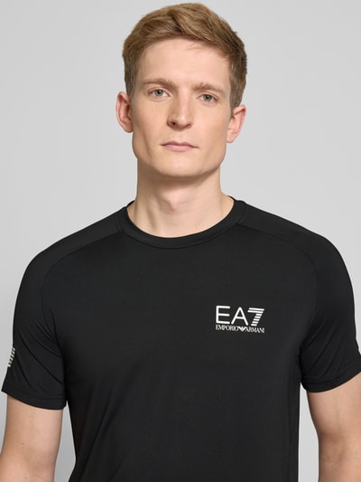 EA7 Emporio Armani T-Shirt mit Label-Print Modell 'VENTUS7' Black 3