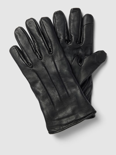 Jack & Jones Handschuhe aus Leder Modell 'MONTANA' Black 1