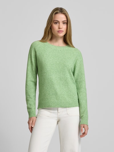 Vero Moda Regular fit gebreide pullover met raglanmouwen, model 'DOFFY' Lichtgroen - 4