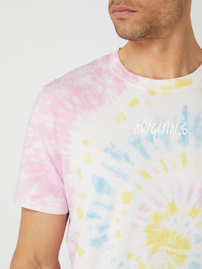 Jack & Jones T-shirt in batiklook Roze - 3