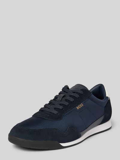 BOSS Sneaker mit Label-Details Modell 'Titanium' Marine 1