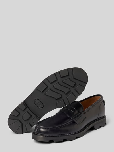 POMPEII BRAND Loafers aus echtem Leder Modell 'Modena' Black 4