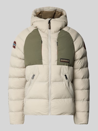 Napapijri Regular Fit Steppjacke mit Logo-Patch Modell 'MOESA' Hellgrau 2