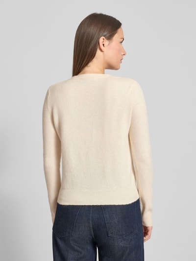 MANGO Slim Fit Strickjacke mit Woll-Anteil Offwhite 5