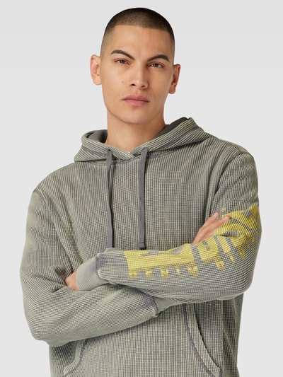 Diesel Hoodie mit Strukturmuster Mittelgrau 3