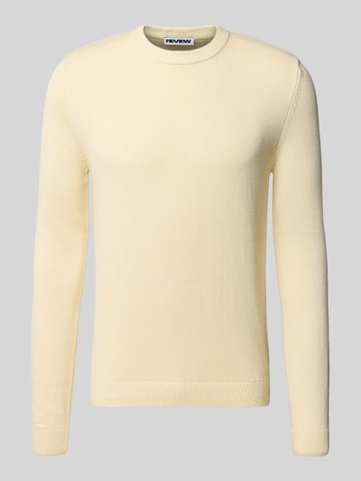 REVIEW Strickpullover mit Rundhalsausschnitt Ecru 2