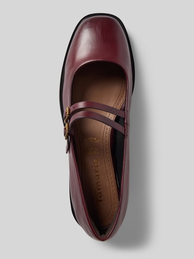 Tamaris Ballerina's van echt leer  Bordeaux - 3