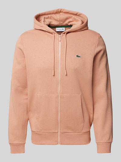 Lacoste Sweatjacke mit Label-Patch Rostrot 2