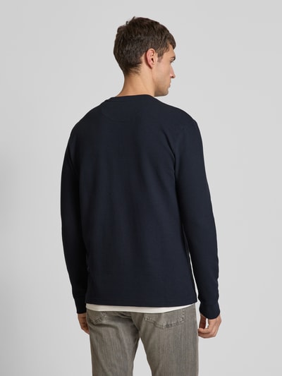 Christian Berg Men Longsleeve mit Label-Stitching Marine 5