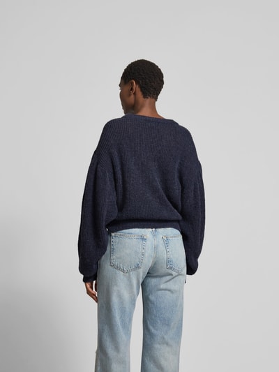 ROTATE Oversized Pullover aus Alpaka-Mix Dunkelblau 5