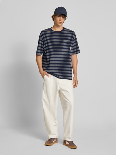 Calvin Klein Jeans T-shirt z kieszenią na piersi Granatowy 1