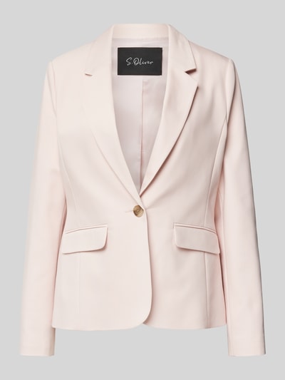 s.Oliver BLACK LABEL Slim fit blazer van katoenmix Rosé - 1