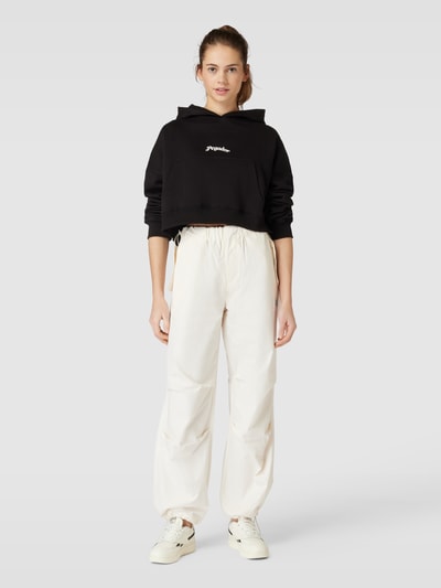 Pegador Oversized Cropped Hoodie mit überschnittenen Schultern Modell 'ODDA' Black 1