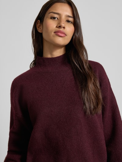 Neo Noir Relaxed Fit Strickpullover mit Woll-Anteil Modell 'Paulina' Bordeaux 3