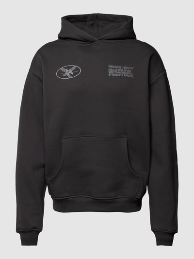 Multiply Apparel Hoodie met kangoeroezak, model 'MULTIPLY EAGLE' Zwart - 2