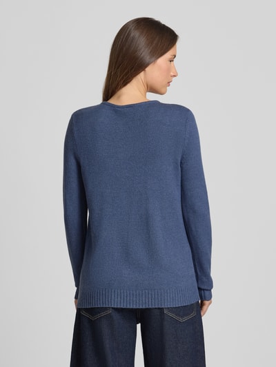 Vila Bluzka z długim rękawem o kroju regular fit z mieszanki wiskozy model ‘Viril’ Szaroniebieski 5