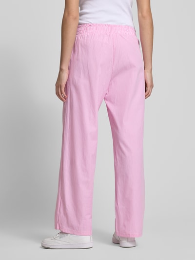 ANOTHER COTTON LAB Straight Leg Pyjama-Hose mit Label-Patch Pink 5