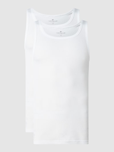 Tom Tailor Tanktop aus Baumwolle im 2er-Pack Weiss 1