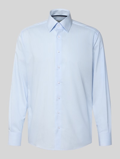 ETERNA Comfort Fit Business-Hemd aus Baumwolle mit Kentkragen Bleu 2