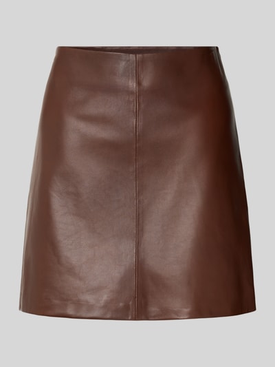 Lauren Ralph Lauren Bleistiftrock aus Lammleder Modell 'LIDDLE' Dunkelbraun 2