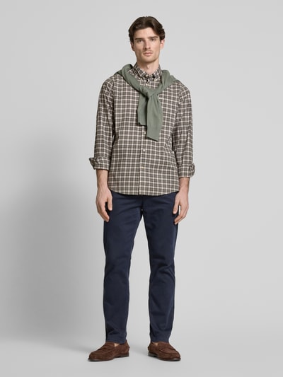 Barbour Freizeithemd mit Knopfleiste Oliv 1