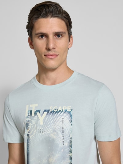 Tom Tailor Denim Regular Fit T-Shirt aus reiner Baumwolle Mint 3
