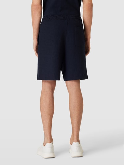 JOOP! Collection Regular fit bermuda met structuurmotief, model 'Taros' Marineblauw - 5