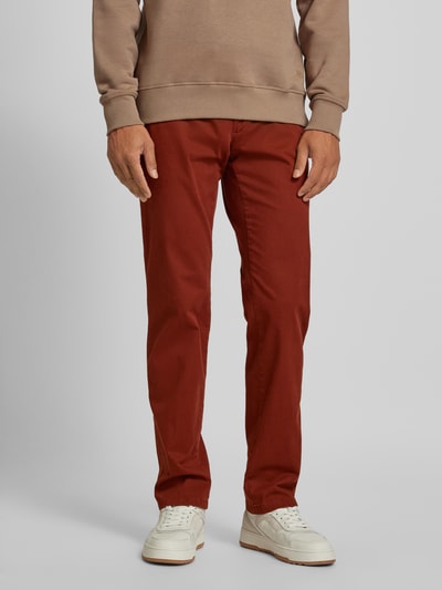 Brax Straight leg chino met paspelzak, model 'EVEREST' Roestrood - 4