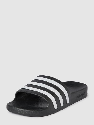 ADIDAS SPORTSWEAR Slides mit labeltypischen Kontraststreifen Modell 'Aqua' Black 2