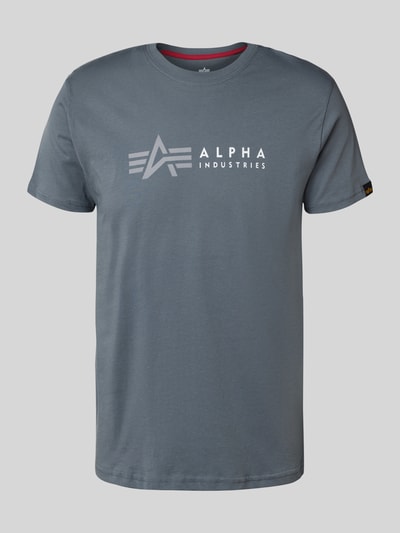 Alpha Industries T-Shirt mit Label-Print Hellblau 2
