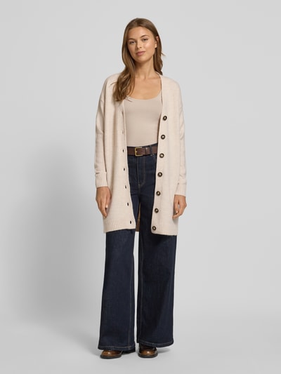 Christian Berg Woman Relaxed fit cardigan met wol Beige - 1