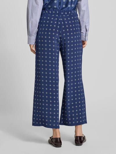 Weekend Max Mara Relaxed Fit Weite Hose aus reiner Seide Modell 'EUSEBIO' Dunkelblau 5