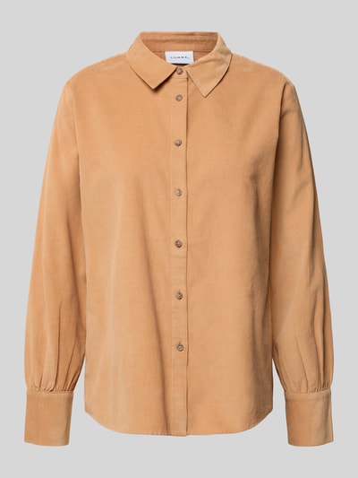 comma Hemdbluse mit Knopfleiste Camel 2