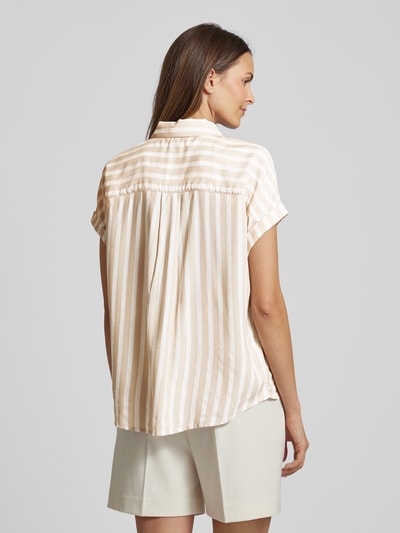 Tom Tailor Overhemdblouse van viscose met streepmotief Beige - 5