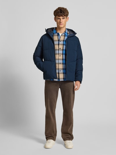 Jack & Jones Kurtka pikowana z kapturem Granatowy 1