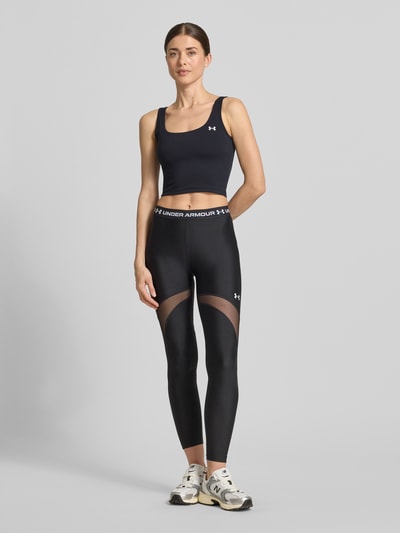 Under Armour Crop Top mit Label-Print Black 1