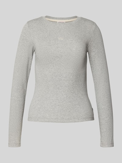 Guess Jeans Longsleeve mit Label-Stitching Hellgrau Melange 2