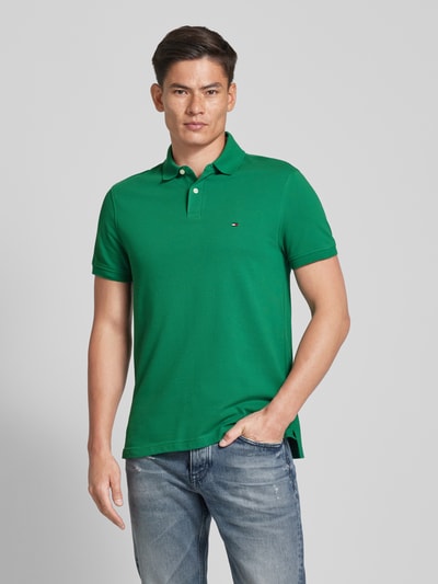 Tommy Hilfiger Koszulka polo o kroju regular fit z wyhaftowanym logo Trawiasty zielony 4