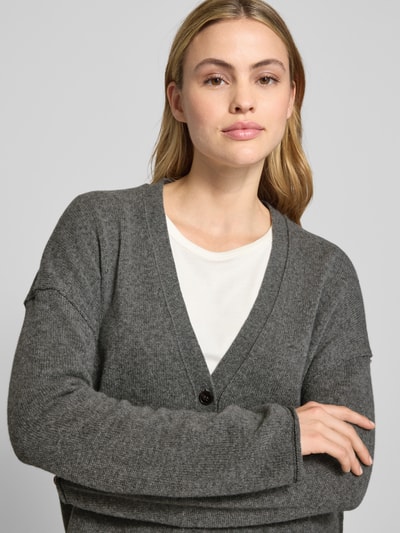 Marc O'Polo Oversized gebreid jack van pure scheerwol  Middengrijs - 3